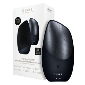Электронная звуковая термо щетка для лица GESKE Sonic Thermo Facial Brush 6в1, Черный
