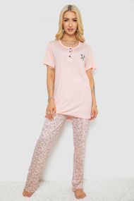 Пижама женская с принтом  -уценка, цвет персиковый, 243R7001-U