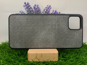 Чехол накладка Google Pixel 4XL тонкий ткань темно-серый