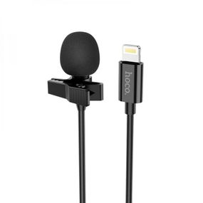 Мікрофон конденсаторний петличний HOCO L14 Lavalier Apple Lightning для смартфона чорний