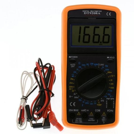 Мультиметр цифровий Digital DT-9208A універсальний, мультиметр для дому, гарний мультиметр | Зображення 8