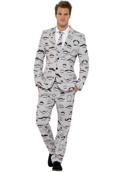 Костюм мужской, для ведущего, стендапера, выступления,  "Усы", размер ХL