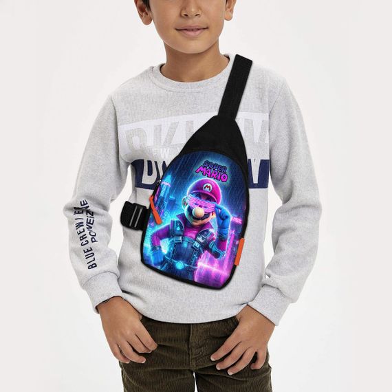 Сумка через плече дитяча Супер Маріо 29х17 см сумка слінг для хлопчика (02186)