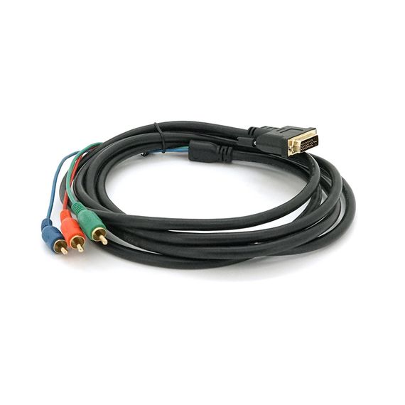 Кабель DVI (тато)-3RCA (тато),3m,2 ферит,Black,ОЕМ