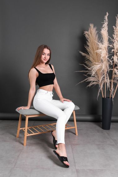 Шлепанцы женские Fashion Luna 2858 38 размер 245 см Черный | Зображення 8