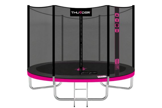 Батут із внутрішньою сіткою THUNDER OUTSIDE PRO 10FT 305 см Black/Pink
