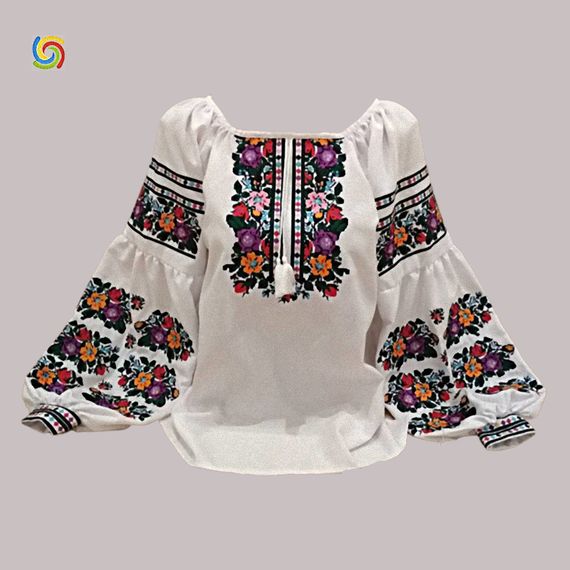 Рубашка Украинская вышиванка 22133 цвет белый размер S/M