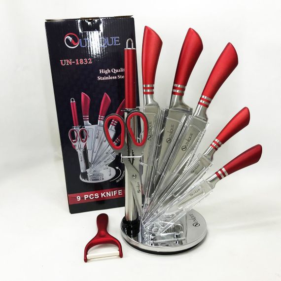 Набір металевих ножів UNIQUE, Набір кухонних ножів для кухарів для кухні та дому KI-74 | Зображення 4