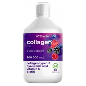 Хондропротектор (для спорта) Sporter Collagen peptide 200000, 500 ml /40 servings/ Berry
