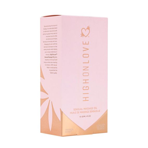 Масажна олія тропічні фрукти Sensual Massage Oil Tropical Sunset, 120 мл HighOnLove (Канада) Sex Aura | Зображення 1