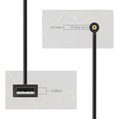 Кабель питания USB to DC 4.0x1.7mm 12V 0.8m Armorstandart (ARM79301) | Зображення 2