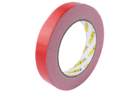 Лента клейкая двухсторонняя на вспененной основе 19мм*5м белая UNIFIX | Зображення 3