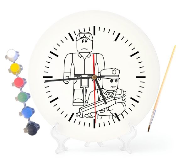 Детский набор для творчества часы раскраска Копы из Интернет Игры 30 см (Г0185)