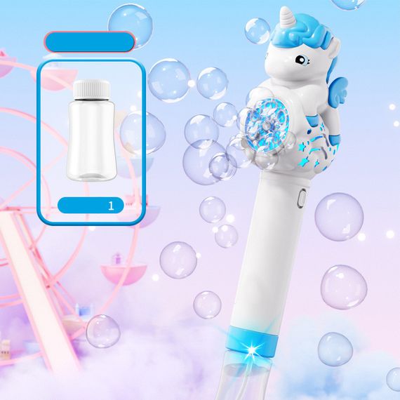 Пистолет с мыльными пузырями H055 Little Unicorn + bottle 50ml Light Blue | Зображення 3