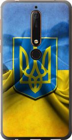 Чехол на Nokia 6.1 Флаг и герб Украины 1 "375u-1628-17620"