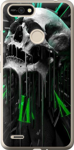 Чехол на Tecno Pop 2F B1F Череп-часы "4100u-2391-17620"