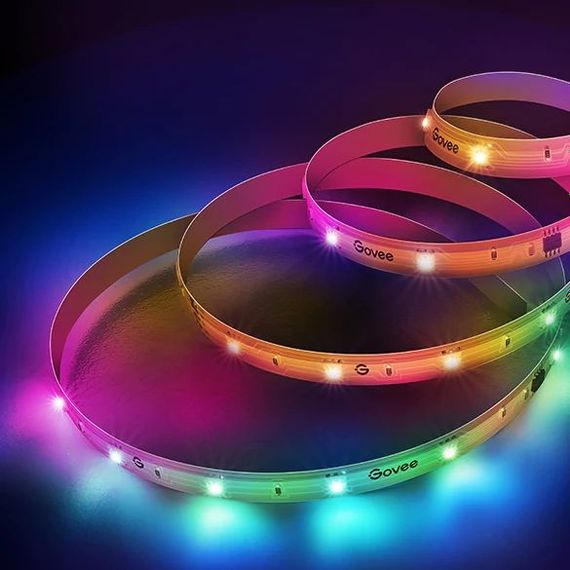 Стрічка світлодіодна Govee  розумна H618A RGBIC Basic Wi-Fi + Bluetooth LED Strip Light 5м Білий (H618A3D1) | Зображення 2
