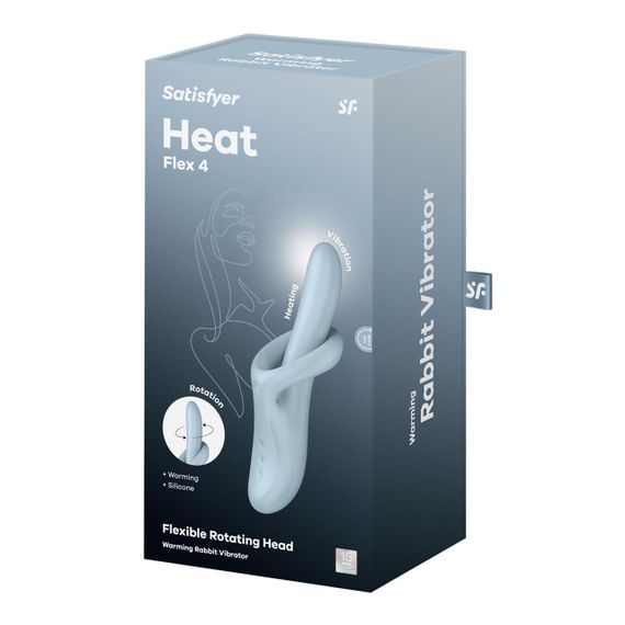 Вибратор с ротацией Satisfyer Heat Flex 4 Blue, подогрев до 39°C Sex Aura | Зображення 5