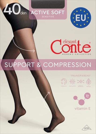 Капронові колготки Conte Active Soft Mocca 5/XL | Зображення 3
