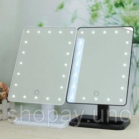 Квадратное настольное зеркало с подсветкой LED Smart Touch Mirror для макияжа