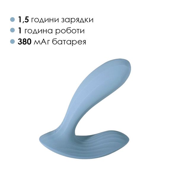 Смарт-вібратор в трусики Svakom Erica Dusty Blue, дуже гнучкий, 2 мотори | Зображення 5