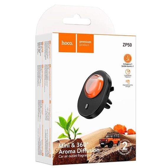Ароматизатор у машину Hoco ZP50 Bright Black | Зображення 4
