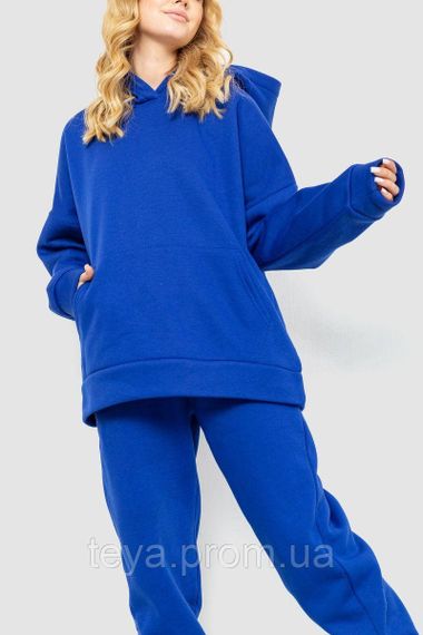 Спортивный костюм женский на флисе, цвет электрик,  размер L-XL FA_008426 | Зображення 1