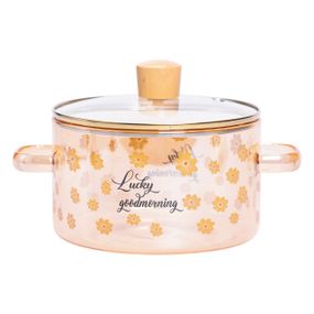 Жаростійка скляна каструля з кришкою 1,5 л