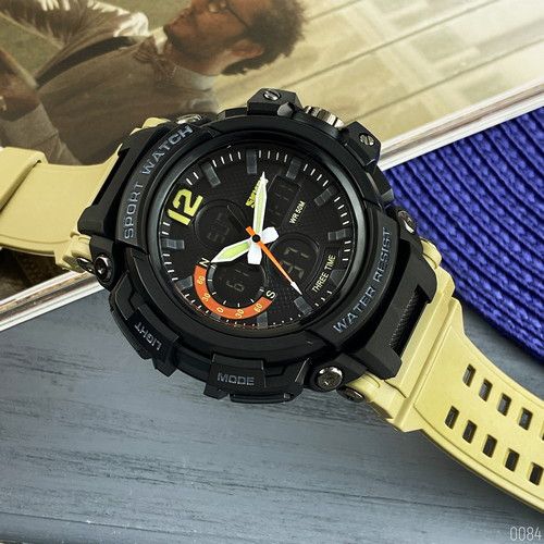 Skmei 1343 Black-Khaki Wristband | Зображення 3