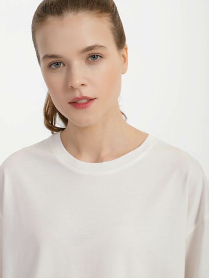 Футболка жіноча оверсайз молочна, 2XL | Зображення 2