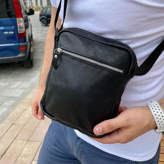 Сумка ділова для документів, Поштова сумка для документів чоловіча чорна вертикальна щоденна HC-48 | Зображення 3