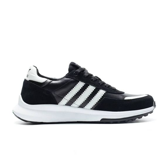 шкіряні кросівки Adidas колір чорний, білий | Зображення 2