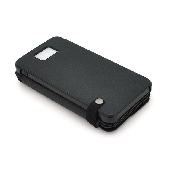 Power bank 12000 mAh Solar, (5V / 200mA), 2xUSB, 5V / 1A / 2.1A, USB  microUSB, ударо захищений прогумований корпус, Black, Corton | Зображення 1