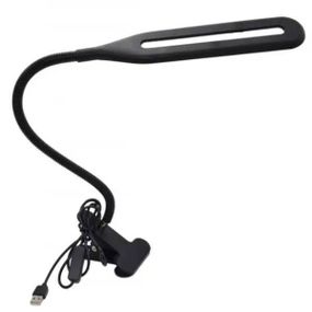 Лампа настільна на прищіпці від USB HA-106 Чорна