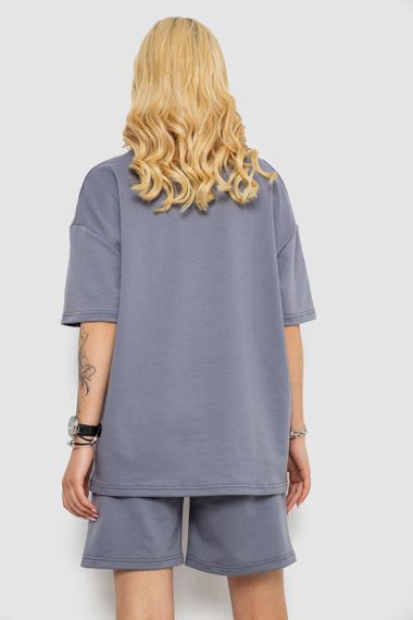 Костюм женский повседневный, цвет светло-серый, 241R5004 | Зображення 3