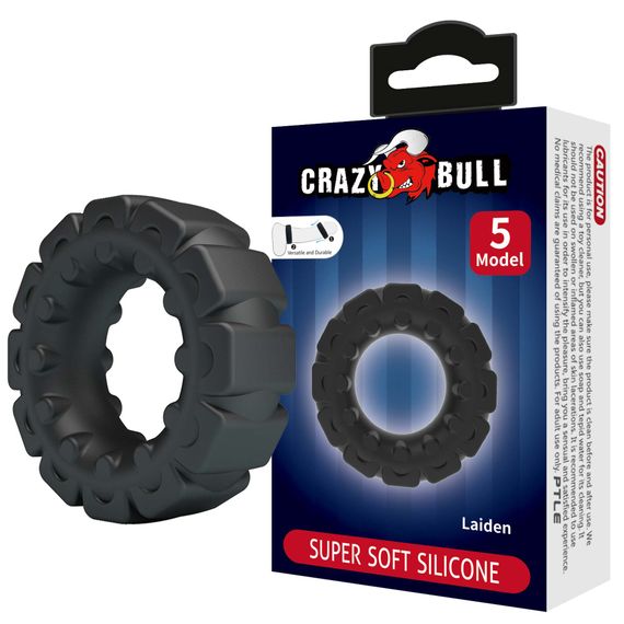 Ерекційне кільце Crazy Bull Laiden Super Soft Silicone Cock Ring – Black