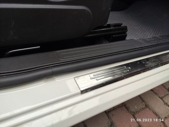 Накладки на пороги 500 (Carmos, 2 шт, нерж) для Fiat 500/500L | Зображення 3