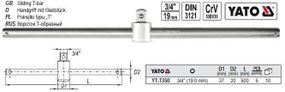 Вороток тип-T квадрат 3/4" L-500 мм YATO YT-1350