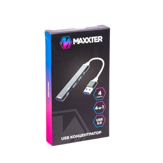 Хаб USB 3.0 Maxxter HU3A-4P-03 | Зображення 3