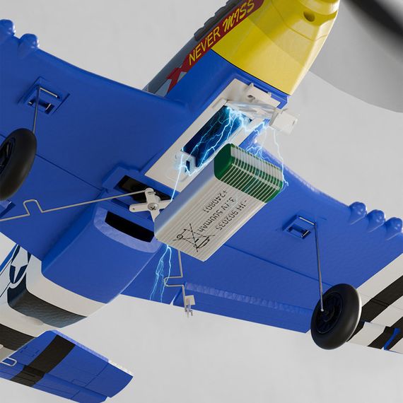 Самолет на радиоуправлении SCHE W551 Four-channel Stunt Fighter Blue | Зображення 3