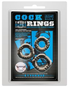 Набор из 3-х эрекционных колец COCK THREE RINGS, BI-210263 sexstyle