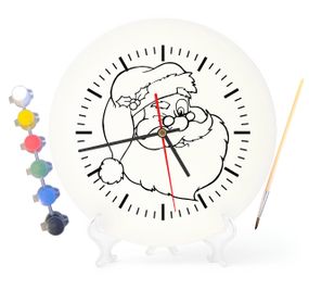 Детский набор для творчества часы раскраска С Новым Годом и Рождеством 30 см (Г0072)