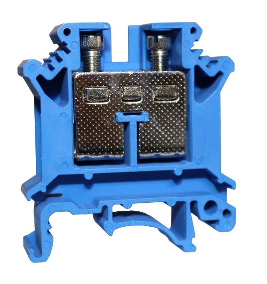 Клемма КНГ-UK16 101А 2.5-16мм2 винтовая синяя наборная на DIN-рейку без маркера без крышки Ny95506253