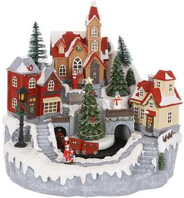 Декоративна фігура "Зимове Місто" 27см з LED-підсвіткою та з гліттером КОПІЯ