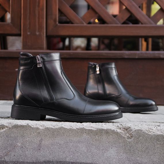 Теплі чоловічі черевики з натуральої шкіри та хутра 40 41 43 44 розмір | Зображення 4