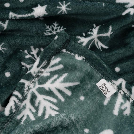 Плед Ardesto Christmas Flannel Ялинки Зелений ART0128PB 160х200 см | Зображення 3