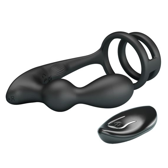Анальна пробка з ерекційним кільцем - Mr Play Remote Control Vibrating Prostate Massager Sex Aura | Зображення 4