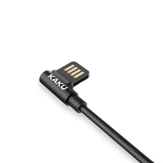 USB кабель кутовий Kaku KSC-028 USB - Micro USB 1m - Black | Зображення 2
