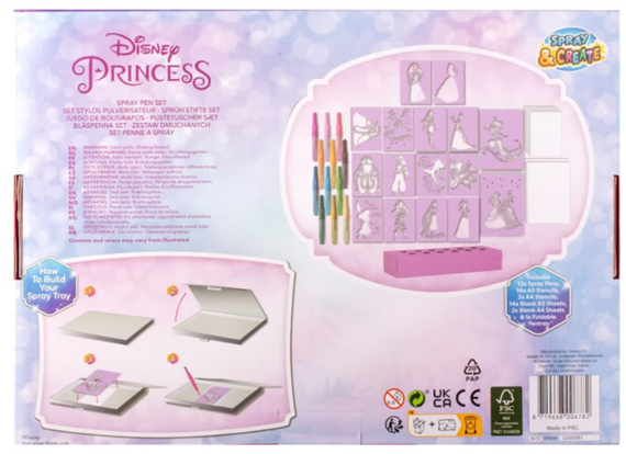 Набір Disney Princess Спрей-ручки з трафаретами Делюкс (DP22368) | Зображення 1