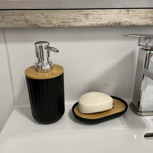 Набор аксессуаров для ванной комнаты Ruhhy 24636 черный | Зображення 7